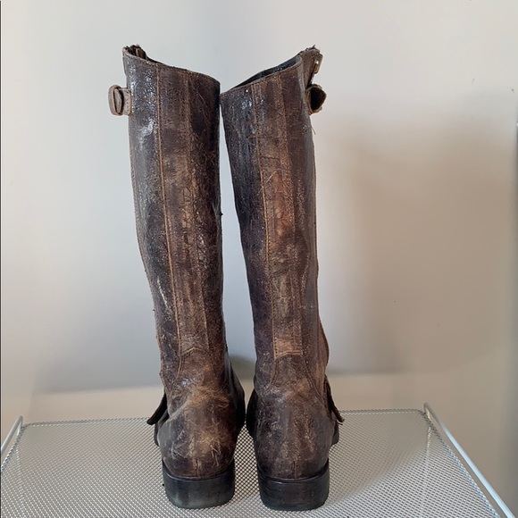 Sendra distressed leather riding boot. - Picture 3 of 4